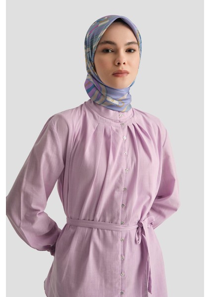 Düğme Detaylı Takım 25Y6012 Lila