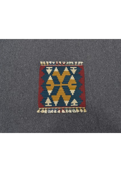 Yeni El Dokuma Kare Köşe Sandalye Minderi Pınarbaşı Kayseri Yün Kilim 5980 indirimleri