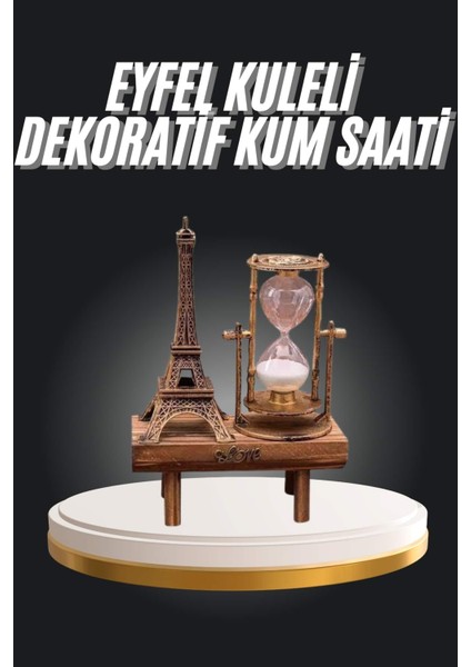 Eyfel Kuleli Kum Saati Dekoratif Hediyelik Eşya Retro Eyfel Kulesi