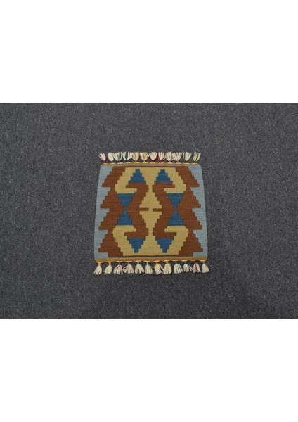 Yeni El Dokuma Kare Köşe Sandalye Minderi Pınarbaşı Kayseri Yün Kilim 5977 indirimleri