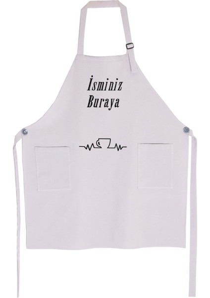 Mutfak Önlüğü Kişiye ve İsme Özel Nakışlı Mutfak Önlüğü Fincan Farklı Renkler modelleri