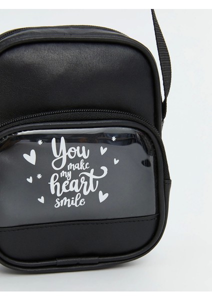 Lcw Accessorıes Siyah Baskılı Kız Çocuk Omuz Çantası modelleri