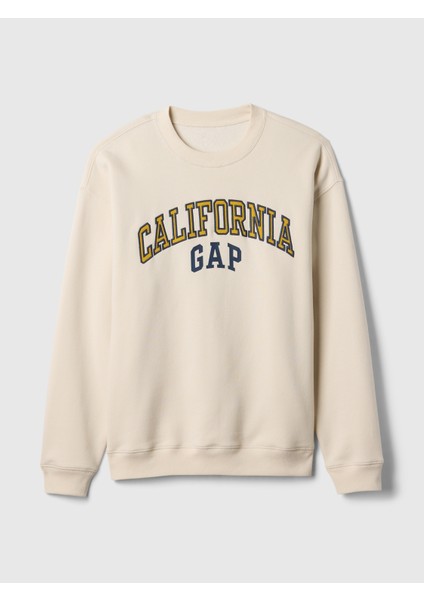 Erkek Kırık Beyaz Gap Logo Grafikli Relaxed Fleece Sweatshirt fiyatları