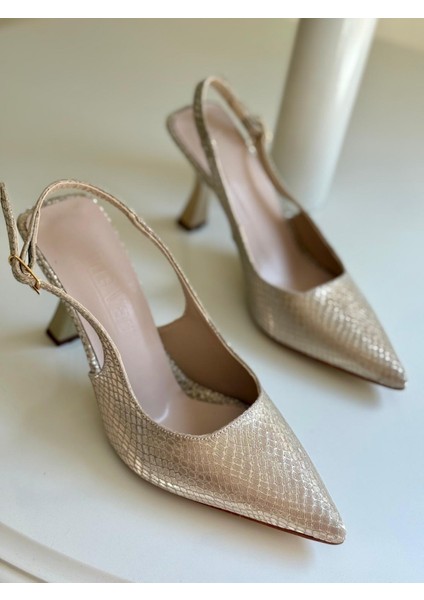 Rose Yılan Desenli Parlak Deri Kadın Topuklu Stiletto fiyatları