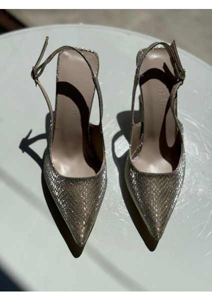 Rose Yılan Desenli Parlak Deri Kadın Topuklu Stiletto modelleri