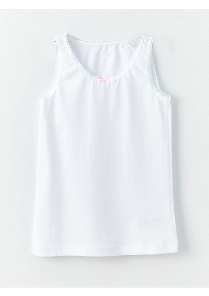 Lcw Kids Beyaz Bisiklet Yaka Basic Kız Çocuk Atlet 2'li fiyatları