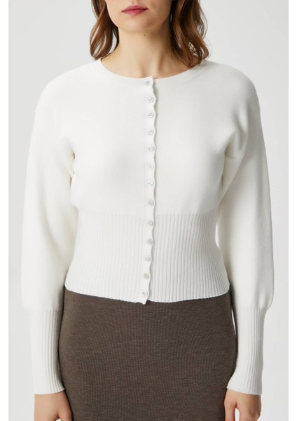 Kadın Aria Premium Viscose Yumuşak Ekru Triko Hırka fırsatları