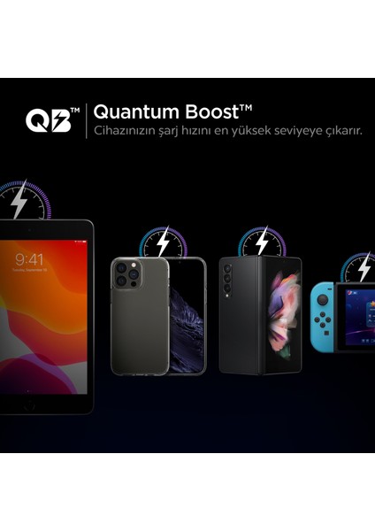 27W USB-C Ultra Mini Hızlı Şarj Aleti PPS Desteği / Isı Düşürücü GaN Destekli Akım Korumalı Güç Adaptörü iPhone & Android & iPad & MacBook Type-C Black - ACH05607