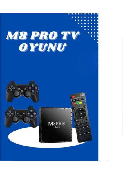 M8 Pro Mını 4 8 10 K Hd Hdr Android Tv 5g Retro 10000 Oyunlu