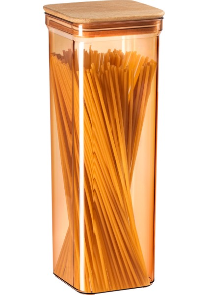 Kaviera 2'li Ahşap Kapaklı Saklama Kabı - 2100 ml