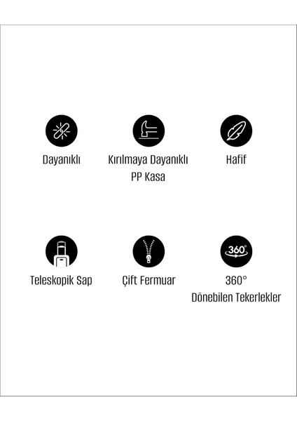 Huitre Valiz/Bavul - Siyah - Büyük Boy