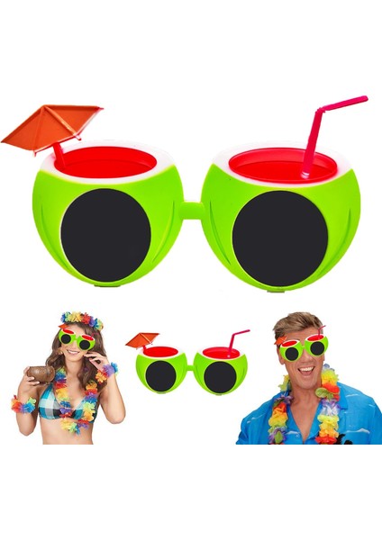 Karpuz Şekilli Tropikal Hawaii Yaza Merhaba Parti Gözlüğü