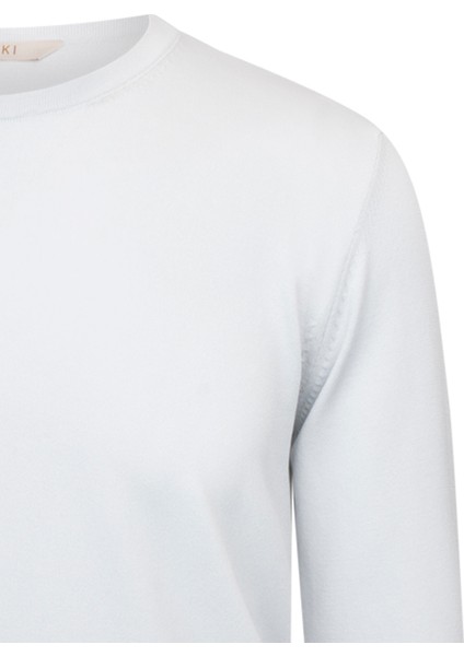 Gri Regular Fit Bisiklet Yaka Rayon Triko Kazak modelleri