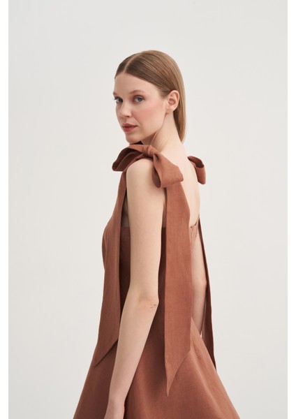 Keten Fiyonklu Elbise fırsatları