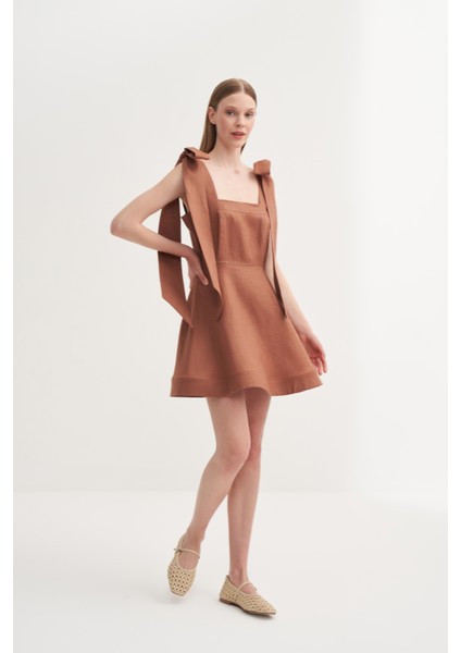 Keten Fiyonklu Elbise indirimleri