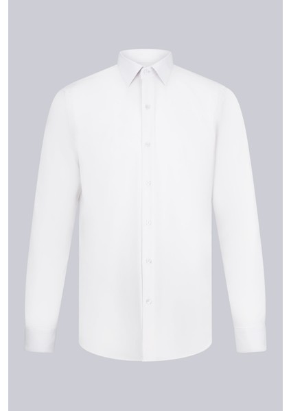 Taş Comfort Fit Slim Yaka Uzun Kollu Gömlek