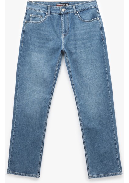 Normal Bel Pamuklu Cep Detaylı Straight Fit Jean Pantolon - Mark Jean fırsatları