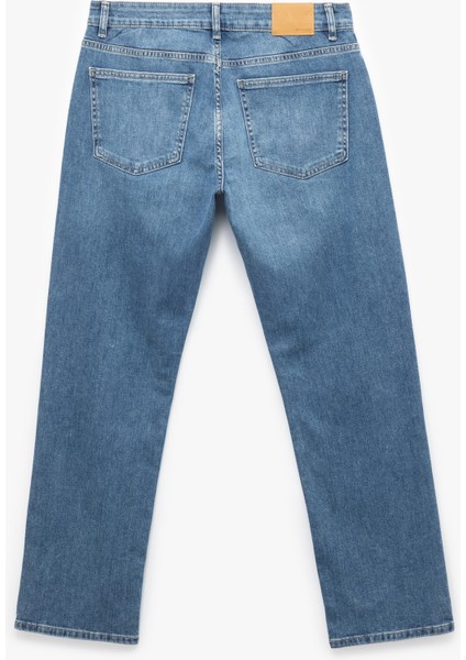 Normal Bel Pamuklu Cep Detaylı Straight Fit Jean Pantolon - Mark Jean indirimleri