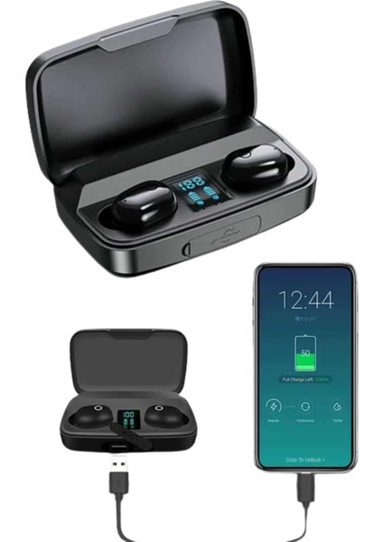 Kablosuz Dijital Göstergeli Çağrı Cevaplayabilen Tws 5.0 Bluetooth Kulaklık modelleri