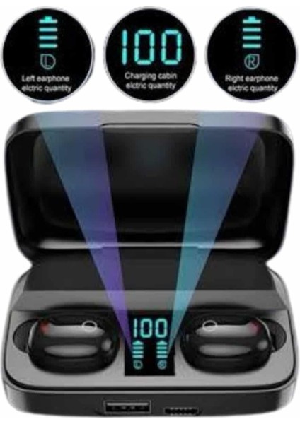 Kablosuz Dijital Göstergeli Çağrı Cevaplayabilen Tws 5.0 Bluetooth Kulaklık fırsatları