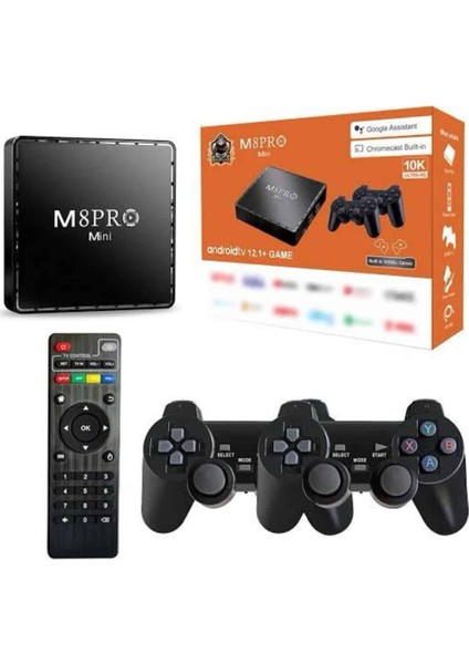 Android Tv Box 2.4g 10K Ultra Hd 2gb Ram 64GB Hafıza 10000 Retro Oyunlu Konsol Game Stick M8 Pro fiyatları