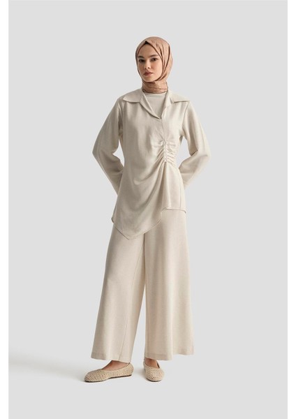 Pantolon Etekli Rahat Takım 25Y6033 Taş