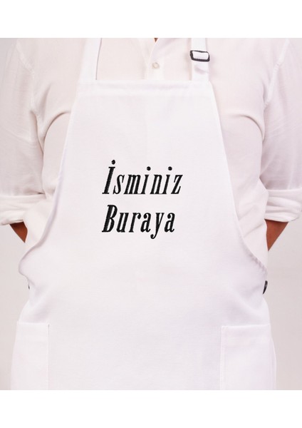 Mutfak Önlüğü Kişiye ve Isme Özel Nakışlı Mutfak Önlüğü Sade Farklı Renkler