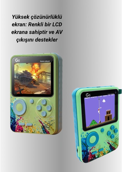 3 Inç Renkli Ekranlı Taşınabilir El Konsolu – G5 Modeli fırsatları