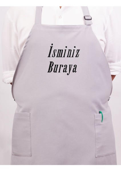 Mutfak Önlüğü Kişiye ve İsme Özel Nakışlı Mutfak Önlüğü Sade Farklı Renkler
