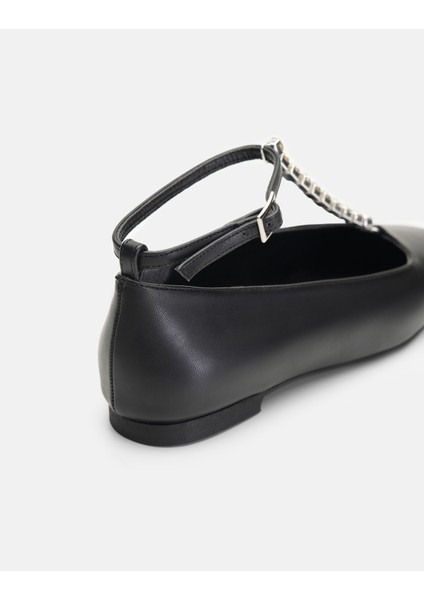 Farma Ortası Taşlı Kare Burunlu Kadın Babet fırsatları