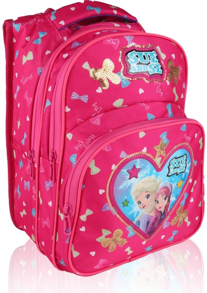 3 Lü Ilkokul Çanta Seti Kız Çocuk Çantası Astarlı Love Sue Pembe fiyatları