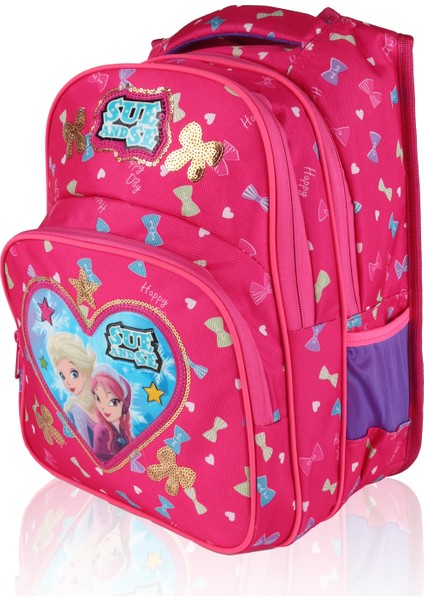 3 Lü Ilkokul Çanta Seti Kız Çocuk Çantası Astarlı Love Sue Pembe fırsatları
