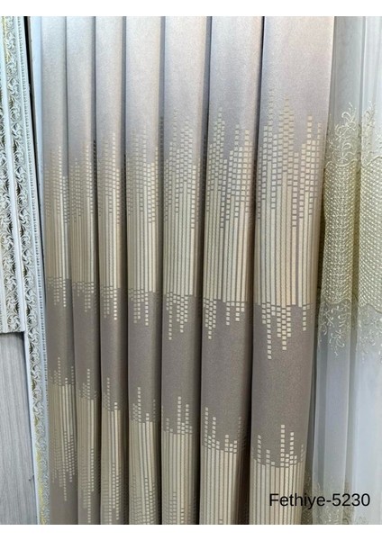 Nivemeshome Fethiye 614178 Taş V-5230 1/3 Sık Pileli Fon Perde Apm indirimleri
