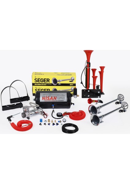 Çift Marin + Yankılı Dadan + Islık Korna Ekipmanlı Set
