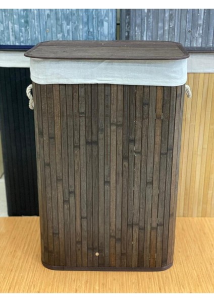 Kahverengi Bambu Kirli Çamaşır Sepeti Dikdörtgen FMAPR33257 50 L Hasır 50 x 70
