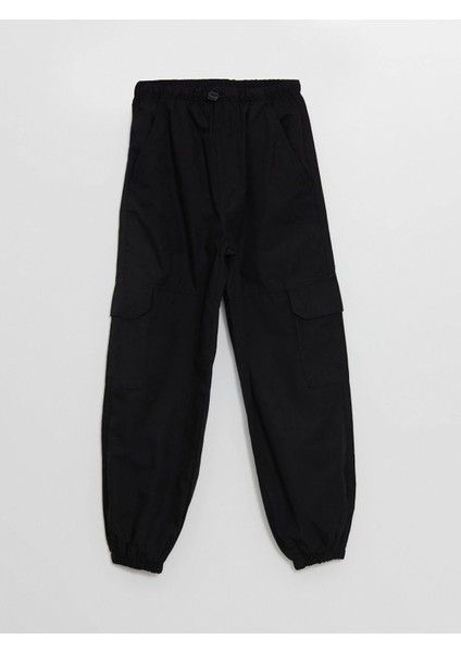 Lcw Kids Siyah Beli Lastikli Kız Çocuk Kargo Jogger Pantolon fiyatları