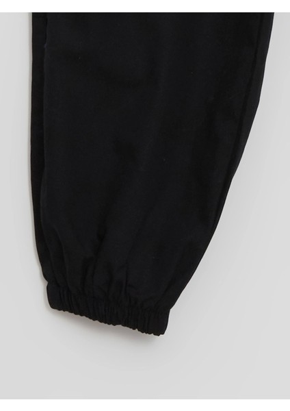 Lcw Kids Siyah Beli Lastikli Kız Çocuk Kargo Jogger Pantolon modelleri
