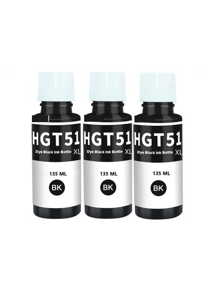 GT-5810/5811/5812/5820/5821/5822 TANK-310/315/316/319/410/415 Siyah Mürekkep 135 ml 3 Adet