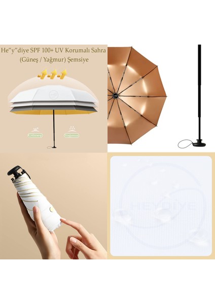 Spf 100+ Uv Korumalı Sahra (Güneş / Yağmur) Şemsiye modelleri