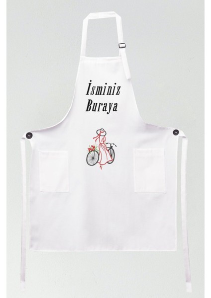 Mutfak Önlüğü Kişiye ve İsme Özel Nakışlı Mutfak Önlüğü Bisiklet Farklı Renkler fiyatları