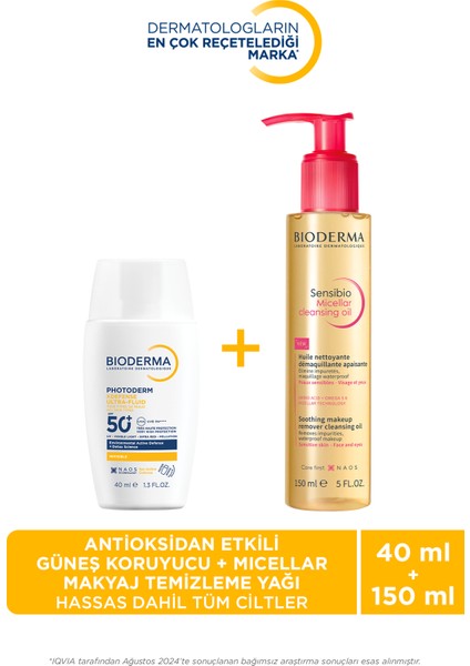 Tüm Ciltler Için Photoderm Xdefense Antioksidan Etkili Güneş Koruyucu&micellar Makyaj Temizleme Yağı