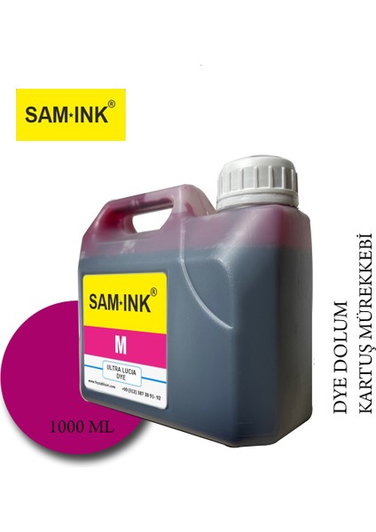 ® Samink Canon Tm-Tx Serisi Plotter Dye Kartuş Dolum Mürekkebi PFI-310 PFI-710 M (Magenta) -1000ML-