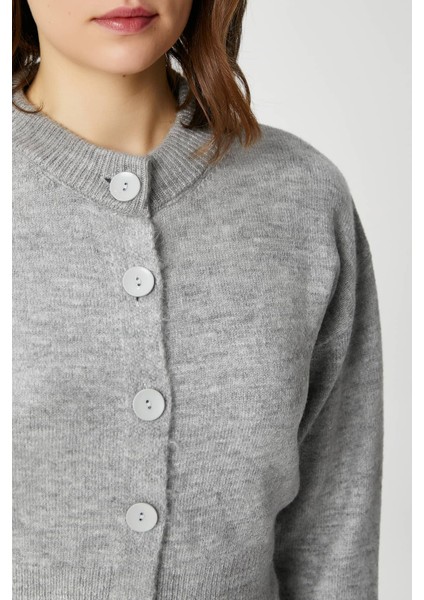 Kadın Tilia Crop Gri Örgü Hırka fırsatları