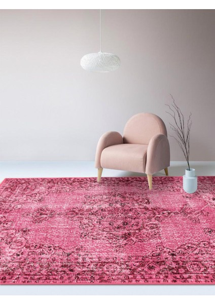 Vitage Pempe Göbekli Klasik Desenli Eskitme Model Dokuma Taban Kilim modelleri