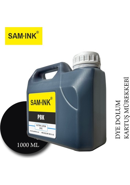 ® Samink Hp Vivera T Serisi Plotter Dye Kartuş Dolum Mürekkebi Pk (Photo BLACK)-1000ML-