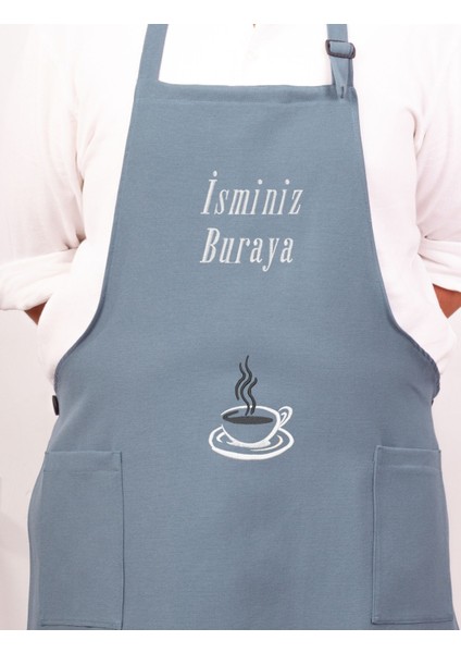 Mutfak Önlüğü Kişiye ve Isme Özel Nakışlı Mutfak Önlüğü Fincan 02 Farklı Renkler fiyatları