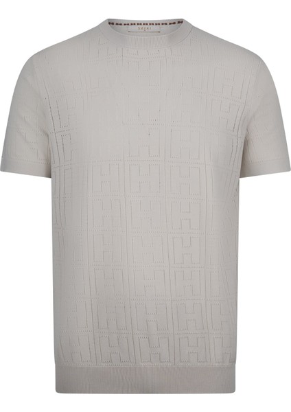 Taş Regular Fit Bisiklet Yaka Rayon Tişört