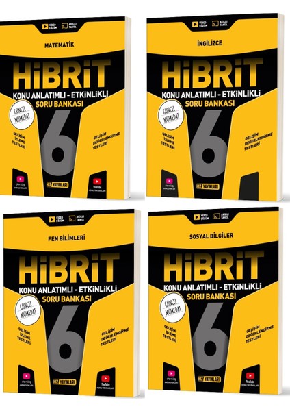 2026 6. Sınıf Matematik Ingilizce Fen Sosyal Hibrit - Konu Seti 4 Kitap