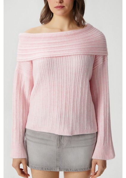 Kadın Perla Sof Pembe Yumuşak Dokulu Kazak fiyatları