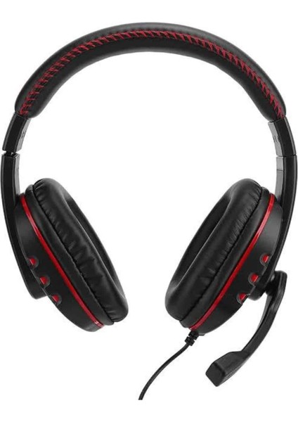 Mikrofonlu Gamer Kulaklık Oyuncu Kulaklığı Yüksek Ses Stereo Yumuşak Yastıklar